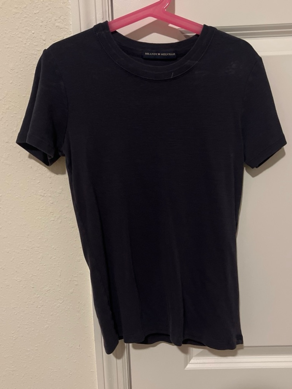Brandy Melville Black Short Sleeve Crew Tee